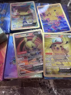 11 New Sealed Pokemon Foil Gold Card Packs 55 cards per pack Fan Art - Image 3