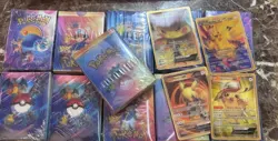 11 New Sealed Pokemon Foil Gold Card Packs 55 cards per pack Fan Art - Image 4