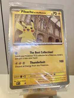 Pokemon TCG Pikachu At The Museum Oversized Jumbo Promo Card Sealed New MEP - Image 1
