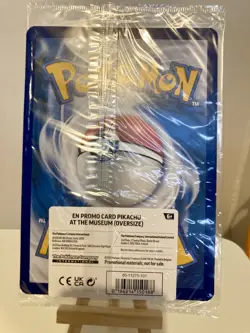 Pokemon TCG Pikachu At The Museum Oversized Jumbo Promo Card Sealed New MEP - Image 2