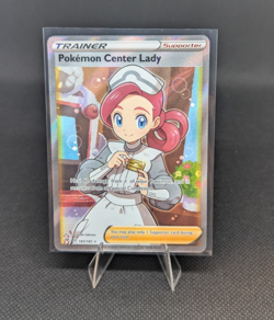 Pokemon Center Lady 185/185 Vivid Voltage Full Art Holo Trainer - Image 1
