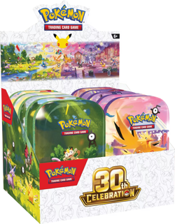 PRESALE Pokemon 30th Anniversary Mini Tin Display Factory Sealed (10 Mini Tins) - Image 1