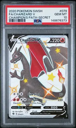 Pokemon Champions Path Charizard V 79/73 Secret Rare Full Art Holo PSA 10 - Image 1