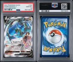 Pokemon TCG Rayquaza V 194/203 Evolving Skies Alt Art PSA 10 - Image 3