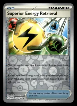 Superior Energy Retrieval 189/193 Paldea Evolved Pokemon Reverse Holo NM/M - Image 1