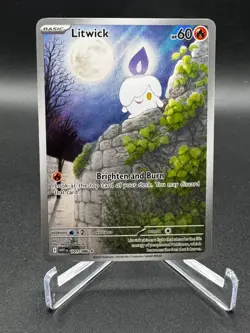 Pokemon Litwick 101/086 Sv: White Flare Illustration Rare Holo Basic NM - Image 1