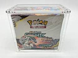 Pokemon TCG: Sun & Moon Cosmic Eclipse Booster Box Sealed w/ Acylic Case - Image 1