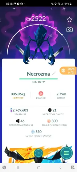 Pokemon Go Shiny Ultra Beast Necrozma - Image 1