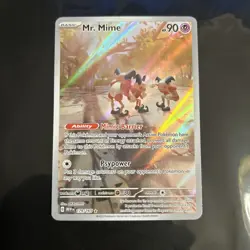 Pokemon TCG Mr. Mime Holo Card 179/165 Scarlet & Violet 151 Series - Image 1