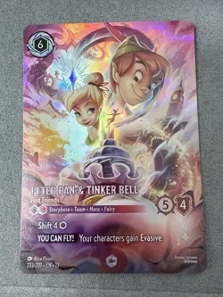 Disney Lorcana Attack Of The Vine Peter Pan Tinker Bell Enchanted Pack Fresh NM! - Image 3