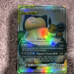 The Pokemon Company Eevee & Snorlax GX Team Up 171/181 Ultra Rare Holo 270 HP - Image 1