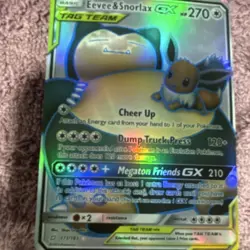 The Pokemon Company Eevee & Snorlax GX Team Up 171/181 Ultra Rare Holo 270 HP - Image 4