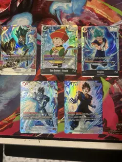 Dragon Ball Fusion World SCR/SR Alt Art Foil 5-Card Lot - Image 1