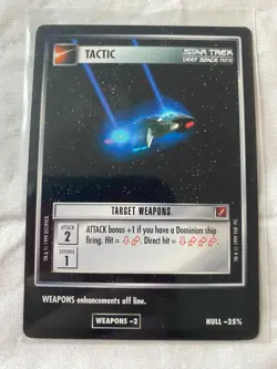Star Trek CCG 1E Blaze of Glory TARGET WEAPONS Card NEVER PLAYED - Image 1