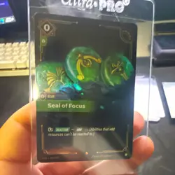 Riftbound League of Legends TCG Seal of Focus Gear Card 051/200 Cost 0 - Image 1