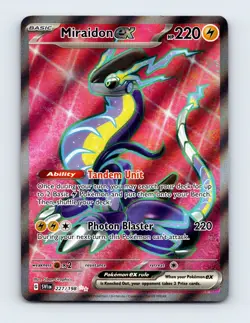 NM Miraidon ex 227/198 Scarlet & Violet Base Set Ultra Rare Pokemon Card - Image 1