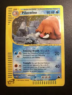 Pokemon Card-Piloswine-H22/H32-Holo-NoCrystal-Skyridge-ENG-LP - Image 1