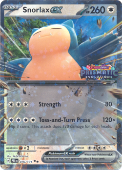 Snorlax ex Prismatic Evolutions Stamped Holo Pokemon Card 076/131 - Image 1