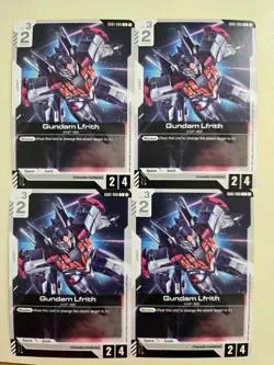 4x Gundam Lfrith (GD01-086) Playset - Gundam TCG Card Game - English - Image 1