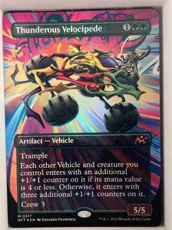 Thunderous Velocipede (Borderless) Foil M Aetherdrift 317 NM - Image 1