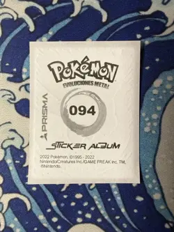 Pokemon 2022 Prisma Gold Holo 094 Gengar Card Sticker Album Pack Fresh ✨ - Image 2