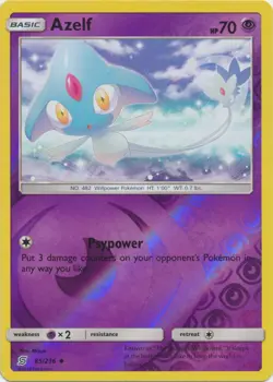 Pokemon - Azelf - 85/236 - Uncommon - Reverse Holo - Sun & Moon Unified Minds - - Image 1
