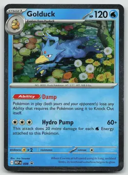 Pokemon Golduck 008 ME: Mega Evolution Promo Promo Holo NM - Image 1