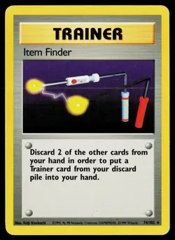Item Finder 74/102 Base Set Unlimited Rare Lightly Played - Image 1