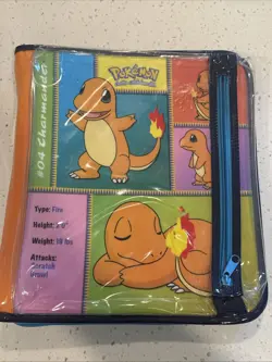 Vintage 1999 POKEMON CHARMANDER 3 Ring BINDER School Notebook BARELY USED RARE 41365040775 - Image 1