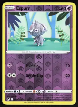 Espurr 081/195 Silver Tempest Reverse Holo Lightly Played Asako Ito Pokemon TCG - Image 1
