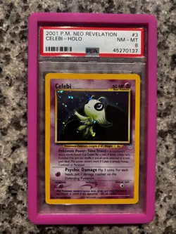 Nintendo Celebi Neo Revelation Holo Rare 3/64 English 2001 PSA 8 - Image 1
