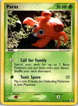 Pokemon TCG Paras 72/112 FireRed LeafGreen NM - Image 1