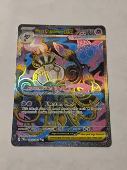 Mega Chandelure EX 99/84 Full-Art Rare Pokemon TCG Pitch Black - NM - Image 1