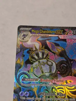 Mega Chandelure EX 99/84 Full-Art Rare Pokemon TCG Pitch Black - NM - Image 5