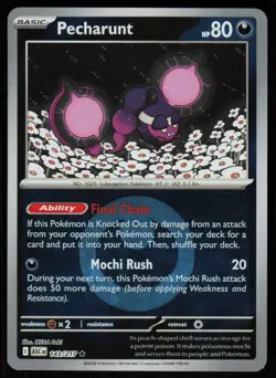 Pecharunt (Pattern) 143/217 Ascended Heroes Pokemon Reverse Holo NM - Image 1