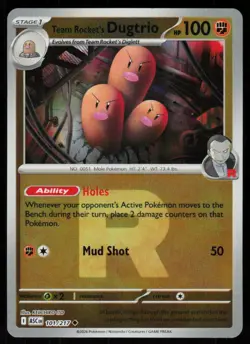 Team Rocket's Dugtrio 101/217 Ascended Heroes Pokemon Reverse Holo NM - Image 1