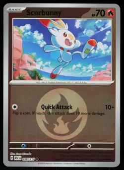 Scorbunny (Energy Symbol) 036/217 Ascended Heroes Pokemon Reverse Holo NM - Image 1