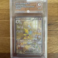 Pokemon TCG Alakazam EX 201/165 Scarlet & Violet 151 GEM 10 PERFECT SUBS - Image 1