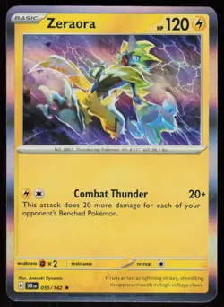 Zeraora 55/142 Rare Stellar Crown Pokemon Holo Near Mint - Image 1