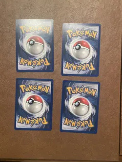 4x Giovanni's Meowth 74/132 1st Edition Gym Challenge Set Pokemon Card Playset - Image 2