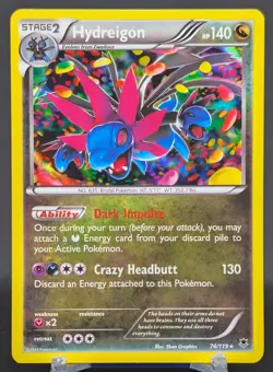 Pokemon Hydreigon #74/119 English Phantom Forces Holo Rare - Image 1