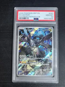 2026 POKEMON MEP ASCENDED HEROES N'S ZEKROM #031 Graded PSA 10 - Image 1