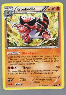 KROOKODILE (BW EMERGING POWERS) 62/098 HOLO DECK EXCLUSIVES POKEMON HOLO - Image 1