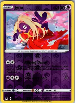 Jynx 068/196 Common Lost Origin Pokemon Reverse Holo Near Mint - Image 1