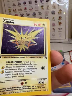 ZAPDOS 15/62 HOLO RARE FOSSIL POKEMON 1ST EDITION HOLO MP - Image 5