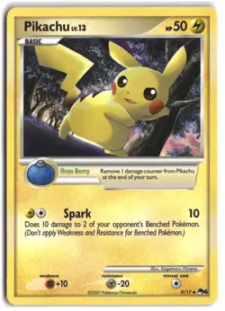 Pikachu 9/17 Uncommon POP Series 6 Pokemon NM - Image 1