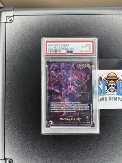 2025 One Piece EN 2nd Anniversary Set #061 Monkey D. Luffy PSA 10 GEM MINT - Image 3