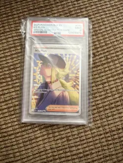The Pokemon Company N's Plan 170/086 Sv: Black Bolt SIR Holo EN PSA 9 - Image 1