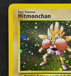 Hitmonchan 8/130 Base Set 2 Holo Rare Swirl Pokemon Card LP - Image 2