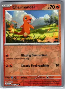 Charmander - 004/165 Reverse Holo SV: Scarlet & Violet 151 - Pokemon Card - NM - Image 1